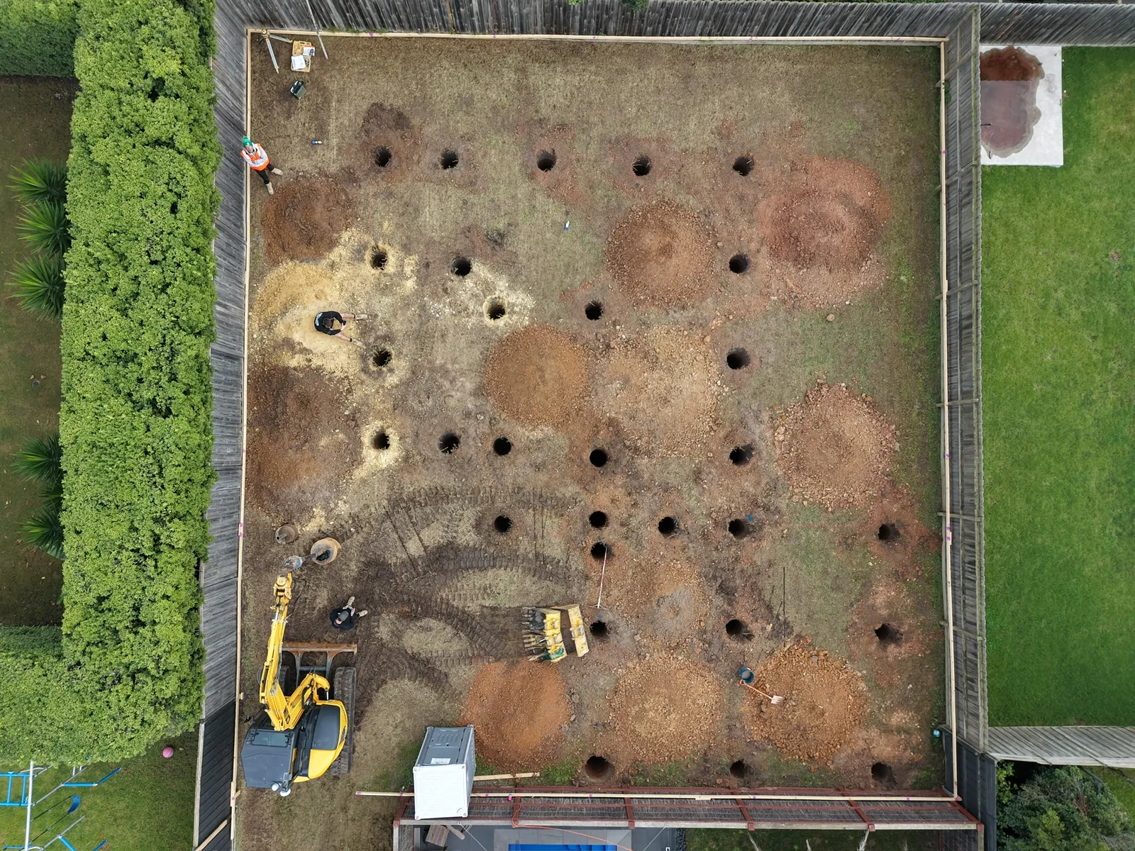 Pier holes for a new build