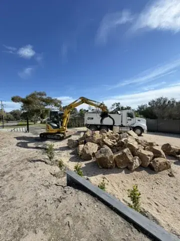 Feature rock placement