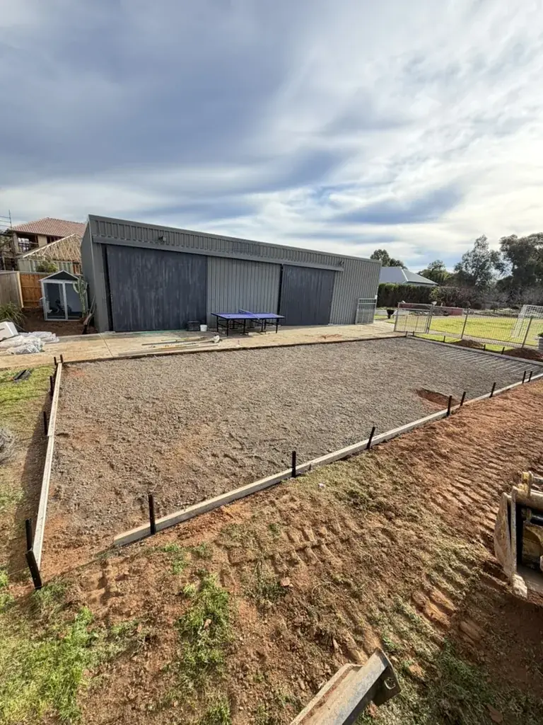 Shed slab base preparation