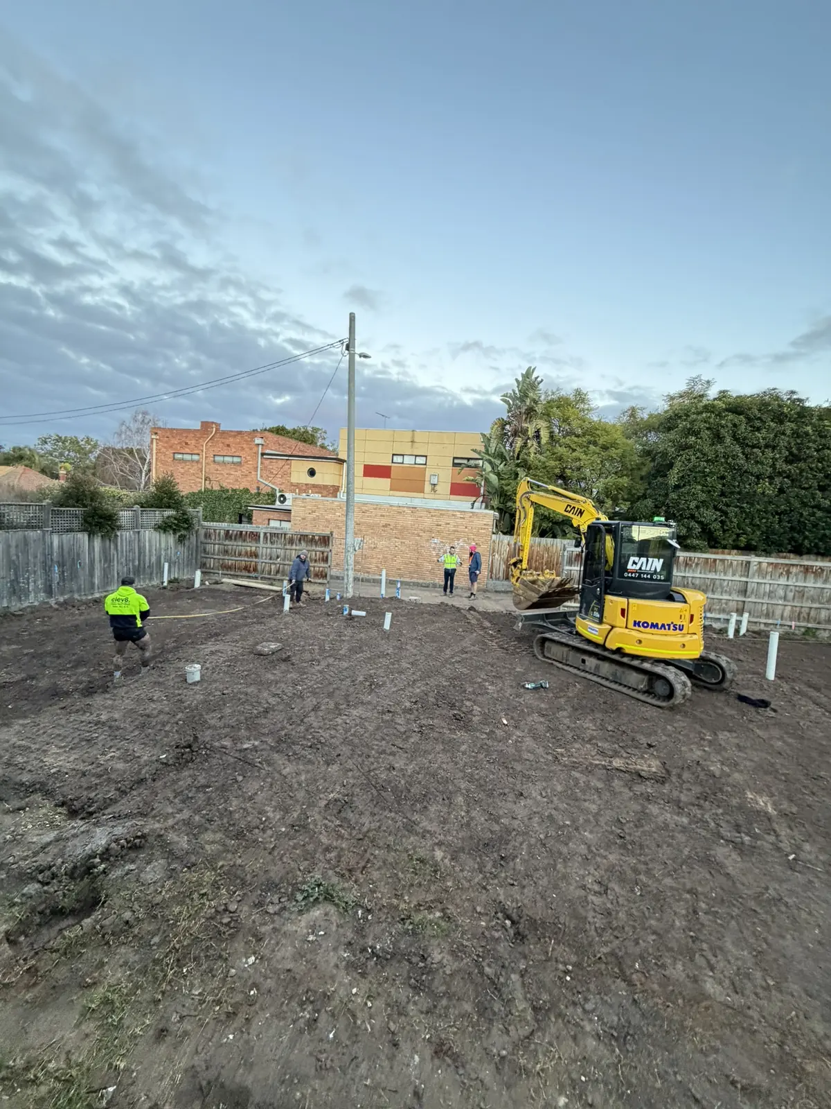 Site prepared and levelled by CEG